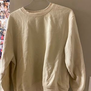 Cream workout crewneck